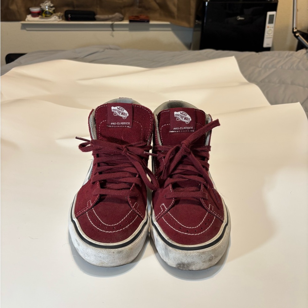 Vans Burgundy High-Top Sneakers